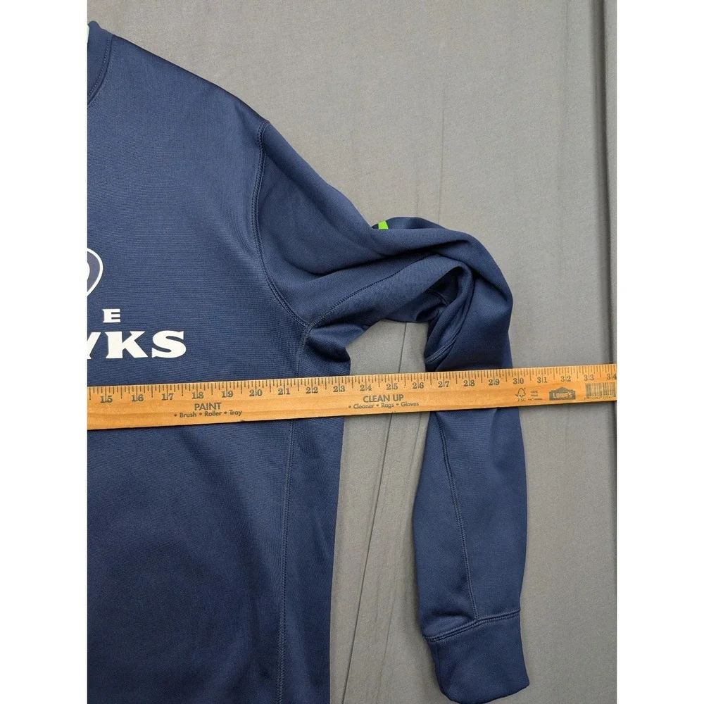 Nike Seattle Seahawks Men's Navy Blue Crewneck Sweatshirt Fleece Pullover‎ ML